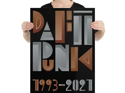 Daft Punk Poster gigposter music poster typography