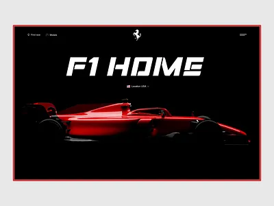 Ferrari Events Landing Page 3d animated animation automotive blender cars clean dark ferrari landing mobile render sport ui web