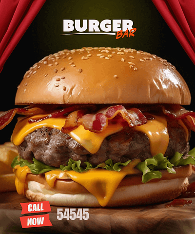 Burger Ad Social Media Post branding design graphic design