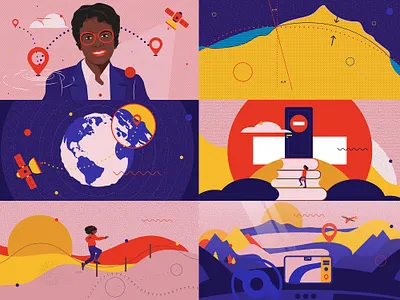 Gladys West branding color graphicdesign illustration pattern portrait vector