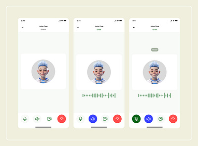 Voice Call UI – Clean & Intuitive Design app design mobile app product design ui uiux ux web design