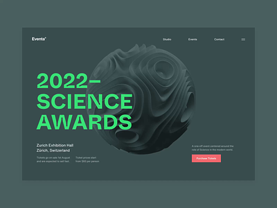 Science Awards 3d animation branding design figma motion graphics typography ui ux web website