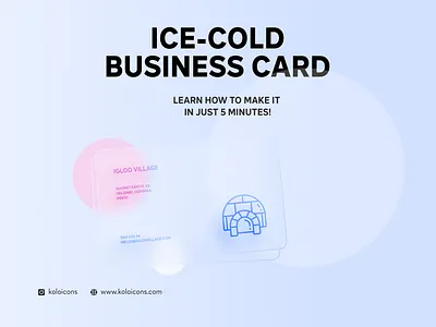 Ice cold business card blue business business card design businesscard card cold design ice icon icons igloo illustration perfect pixel village