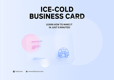 Ice cold business card blue business business card design businesscard card cold design ice icon icons igloo illustration perfect pixel village