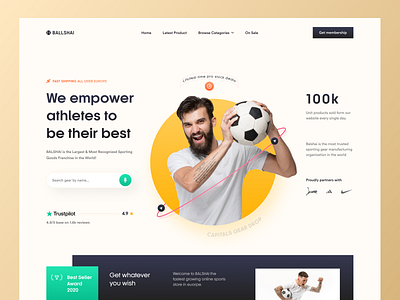 Sports Gear Website Design homepage landing page minimal sportswear ui uidesign user interface design ux webdesign website website design