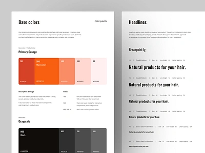 Colors and Typography for Web Design System colors design system documentation headlines shades style guide text styles typography system web web design webflow website