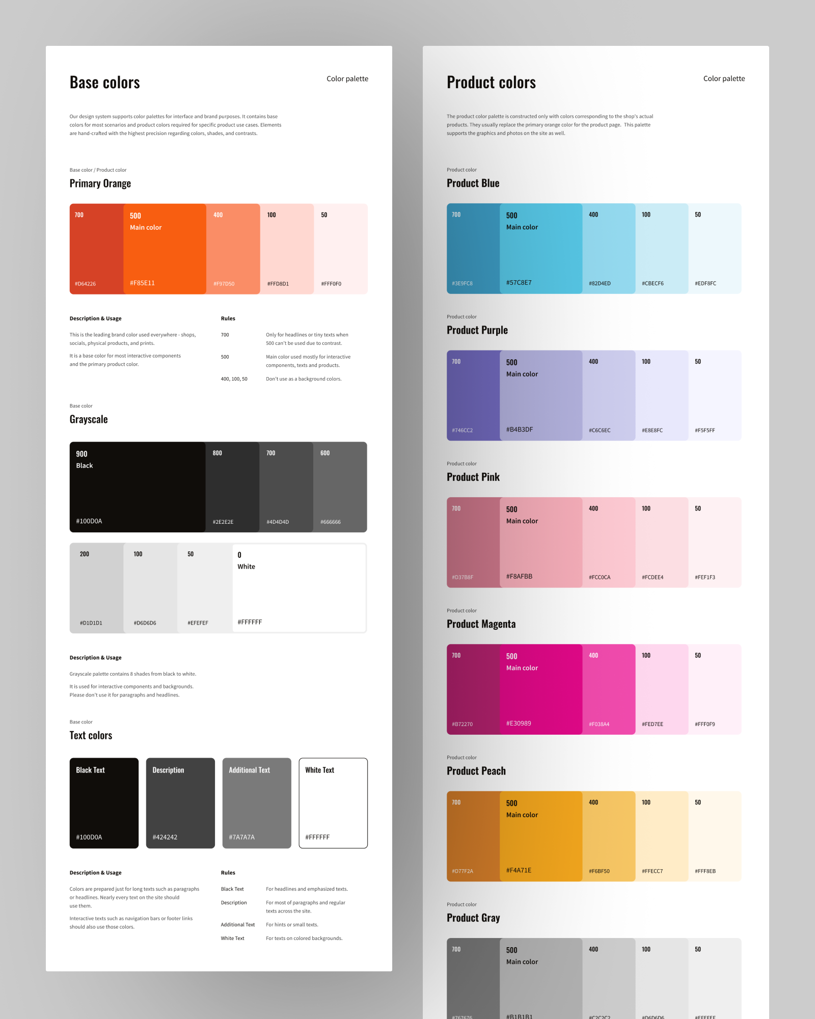 Colors and Typography for Web Design System by Daniel Wodziczka for ...