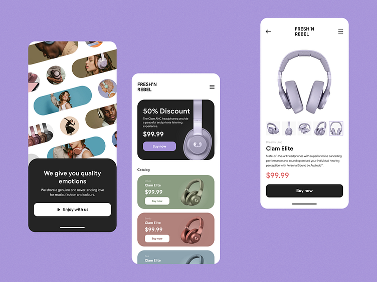 Headphone Store I App by Ihar Kolesen for creative.design