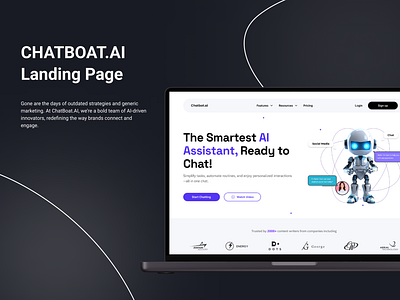 ChatBoat.AI – AI-Powered Conversational Marketing ai branding cha clean creative design design illustration ui