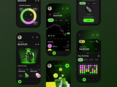 Crypto Wallet UI Concept android app chart coin crypto crypto app crypto design crypto trade crypto trading design ios mobile motion graphics wallet wallet design