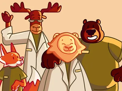 Animals 2d animals animation brazilero cartoon character design fox illustration