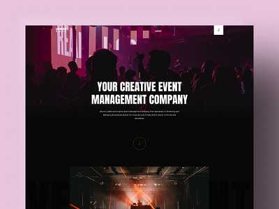 Event Management - Landing Page black colors dark design event figma landing landing page ui landingpage landingpages management ui website