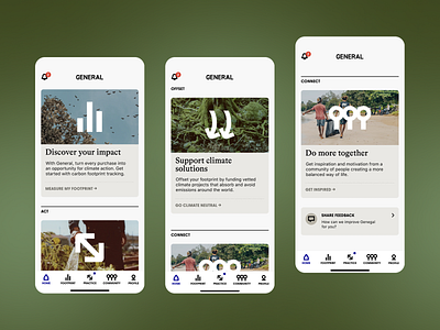 GENERAL - Climate App Design app design app inspiration carbon clean ecosystem clean layout climate climate change eco friendly eco app economic awareness green tech green theme mobile app nature nature imagery sustainability ui user enagagement ux uxui