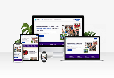 Volunteer Matching Responsive Web Design figma responsive design responsive web design uiux volunteermatching web design