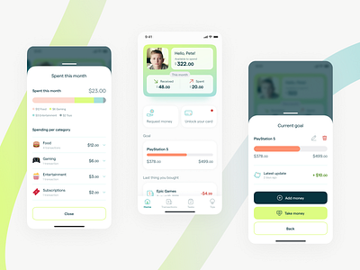 Banking app for kids and teens android app bank banking finance fintech ios kids mobile money parents product design teens ui ux