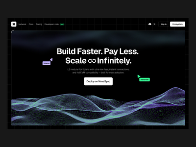Web3 hero section [concept] dark l2 landing page solana startup ui web design web3