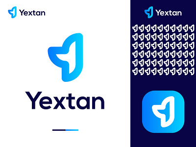 Yextan logo design blue logo brand brand identity branding design graphic design illustration logo logo design modern logo t letter logo t logo ui y y letter y letter logo y logos yt brand identity yt branding yt logo