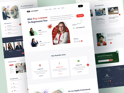 Lawyer Website - Landing Page advocate attorney barrister creative defense lawyer justice landing page law law consultancy law firm lawyer hire legal adviser legal support minimal design modern ui uiux uxdesign webdesign website