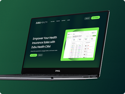 Zubu Health - CRM Landing page design app design graphic design landing page ui ux website website design