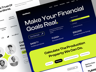 TheClose. - Financial Property Website clean design finance fintech homepage investment property ui ux website