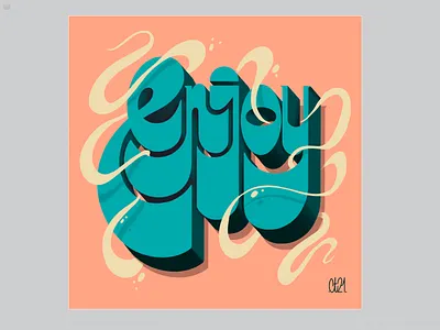 Enjoy! design hand drawn handlettering illustration lettering lettering artist procreate typography