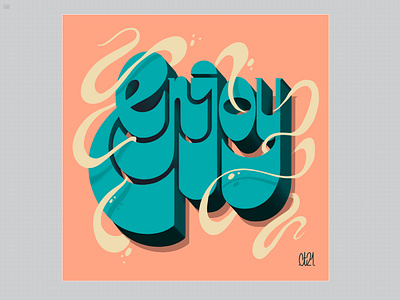 Enjoy! design hand drawn handlettering illustration lettering lettering artist procreate typography