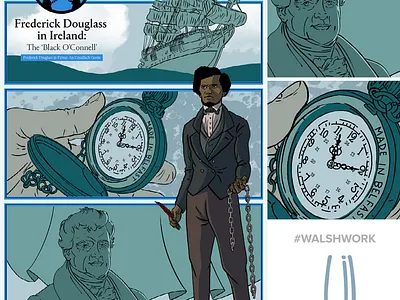 Frederick Douglass in Ireland african american black history month design history illustration irish
