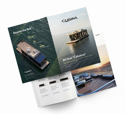 LA Qubina Houseboot - Brochure booklet brochure catalog design graphic design lifestyle marketing sea