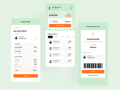 TrackUp - tracking Invoice App | sunnyday by Sunnyday Lab on Dribbble