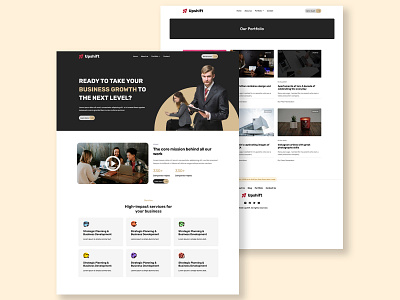 Upshift – Business Consulting Website UI Design branding businesswebsite consulting corporate entrepreneurship graphic design logo marketing minimalistui ui uxdesign webdesign