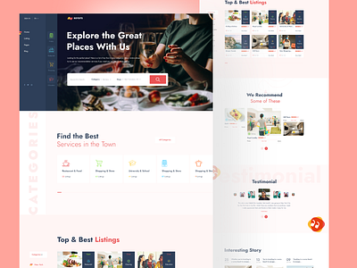 Directory & Listing animation branding design designs directory listing flat design hotel booking illustration landing page listing minimal traveling typography ui uidesign ux uxdesign web website websites