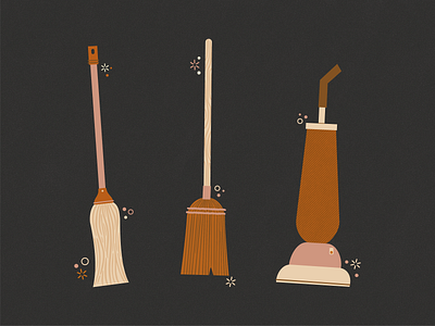 Fright-Fall 02 // Hocus Pocus broom frightfall halloween hocus pocus illustration inktober mop sanderson sisters spooky vacuum vectober witch witches