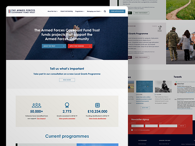 The Armed Forces Covenant Trust Website Design charity design ui ux web website