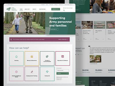 Army Families Federation Website Design charity design ui ux web website