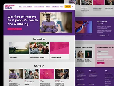 The Deaf Health Charity Signhealth Website Design charity design ui ux web website