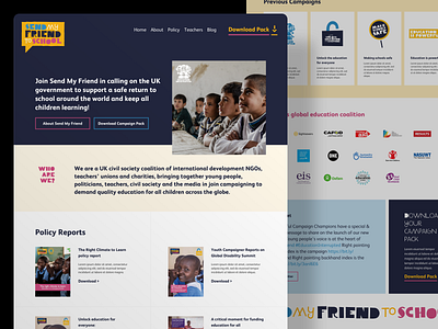 Send My Friend Website Design charity design ui ux web website