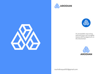 Crypto Diamond Logo for cryptocurrency marketplace blockchain brand identity branding crypto crypto a currency decentralized diamond ecommerce fintech gems geometry letter a link logo mark technology token vector visual identity