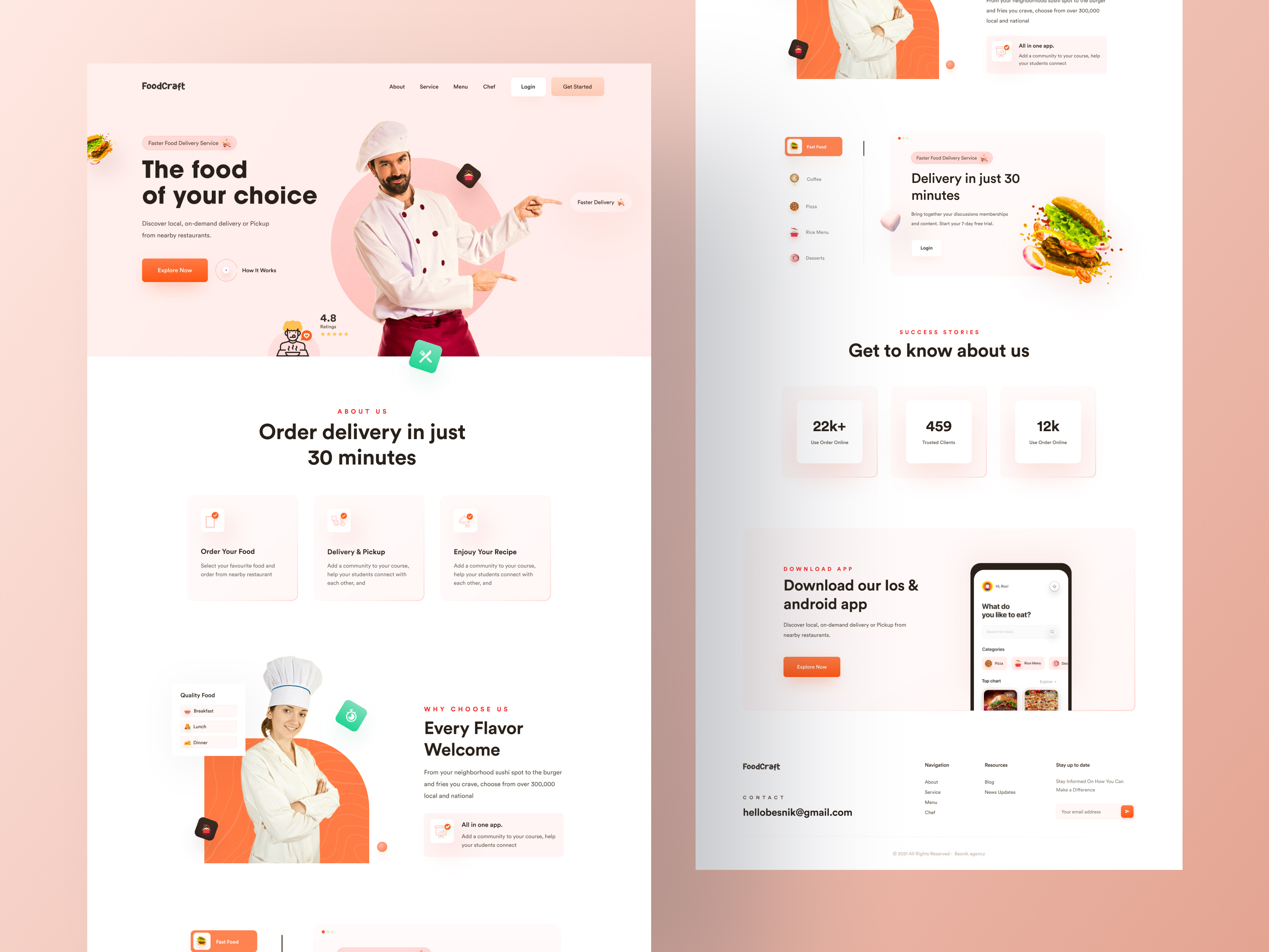 Food Delivery Landing Page by Mehedi Titas for UIHUT - UI UX Design ...