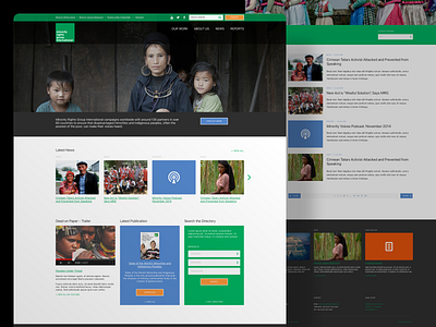 Minority Right Group International Website Design charity design ui ux website