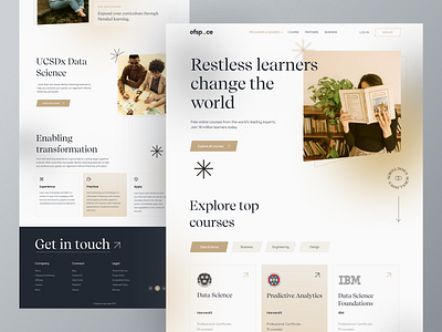 eLearning Web exploration I Ofspace agency website business colorful course courses creative design landing page design landingpage learning learning management system learning platform ofspace popular redesign trandy 2021 ui uidesign uiux web design website concept