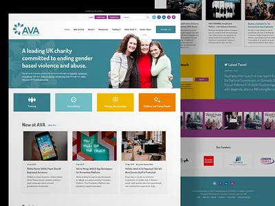 Against Violence & Abuse Website Design charity design ui ux web website