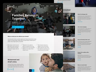 Families Together Website Design charity design ui ux web website