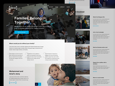 Families Together Website Design charity design ui ux web website