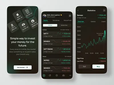 Stock Market App anndroidapp balance bitcoin blackcolor cleanapp darkdesign investment iosapp market mobileapp portfolio productdesign sharemaket stock stockapp stocktrading trading uidesign uiux uxdesign