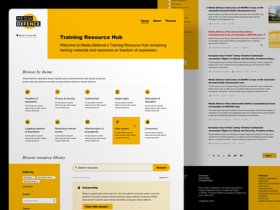 Media Defence Website Design charity design ui ux web website