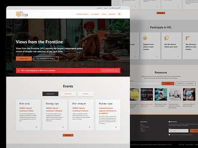 Views from the Frontline Website Design charity design ui ux web website