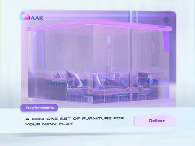 Animation metaverse concept e-commerce page for Emaar 3d animation e-commerce emaar furniture interior metaverse purple real estate render smooth sofa unreal engine virtual reality