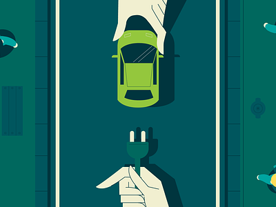 Car Charging car charging go green green illustration vector