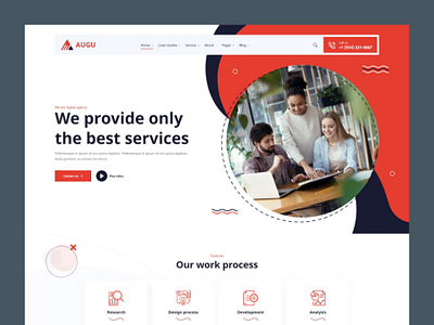 Augu - Creative Digital Agency corporate creative design envytheme landing page technology web design webdesign website website design