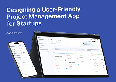 User-Friendly Project Management App for Startups agile dashboard figma kanban mobile app product design project management roadmap saas design scrum uidesign